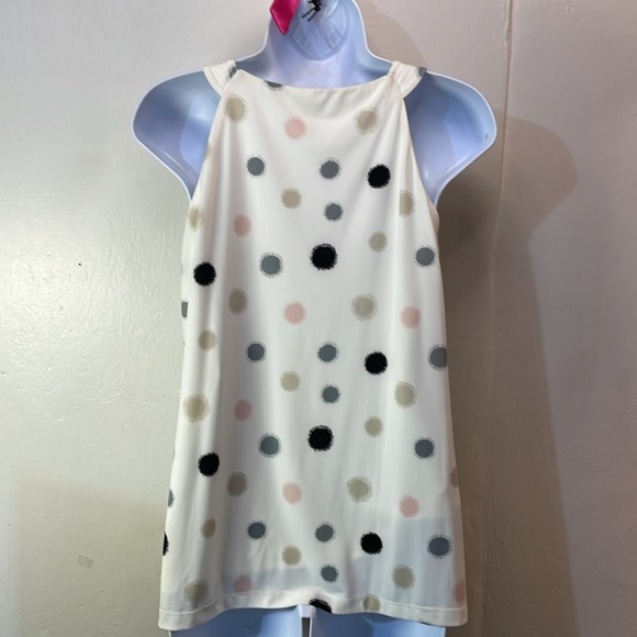 Calvin Klein Flowing Ruffles & Dots Accent Spring Tank-XS-#0015 - Picture 2 of 7